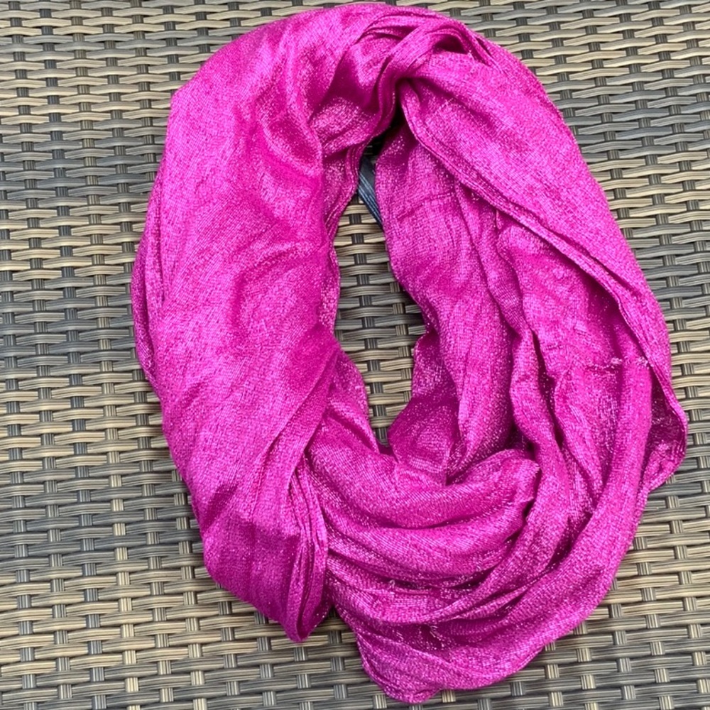 Express infinity pink glitter scarf